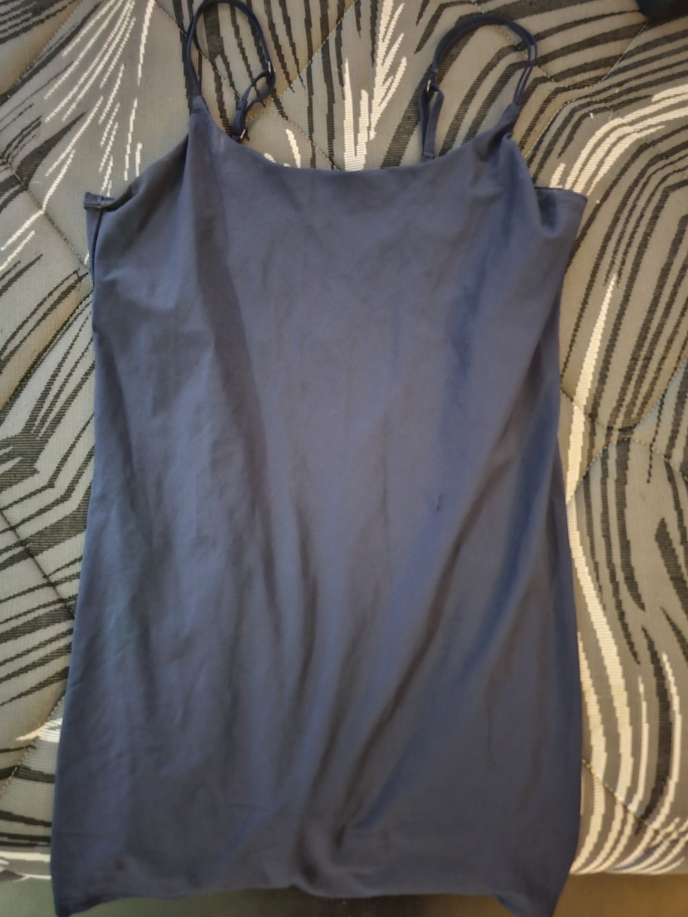 Abercrombie & Fitch Navy Blue Silk-Feel Slip Cami